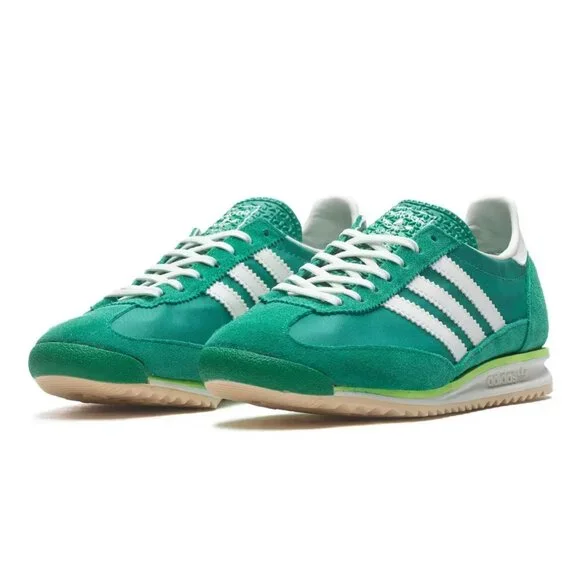 adidas Originals SL 72 OG – Size 9 Womens Sneakers Green Ivory JQ7397 NEW - Picture 3 of 9